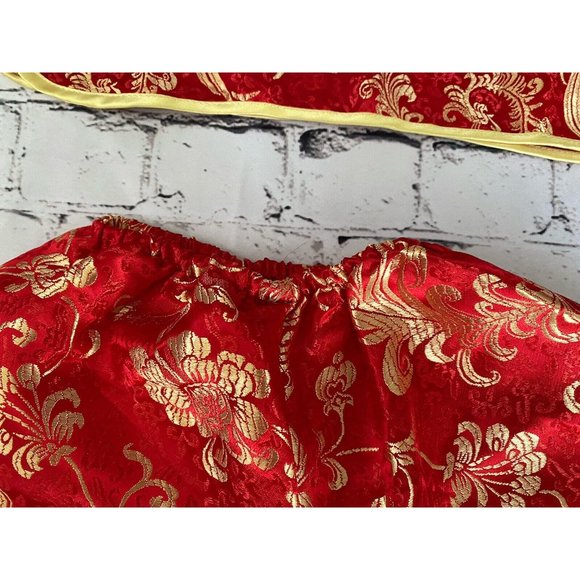 Chinese New Year Baby Boy Girl Shirt Pants Set Red Satin Outfit Size M Kids NWOT - Picture 14 of 16